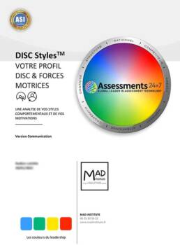 Page 1 d'un exemple de profil DISC & Forces Motrices